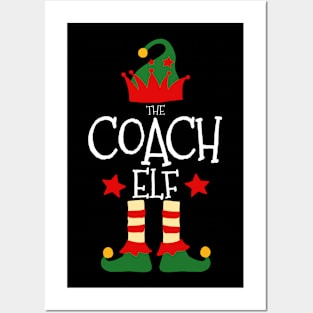 Coach Elf Matching Family Group Christmas Party Pajamas Posters and Art